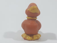 Brown and Yellow Duck Bird 2 1/4" Tall Rubber Toy Figure