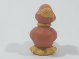 Brown and Yellow Duck Bird 2 1/4" Tall Rubber Toy Figure