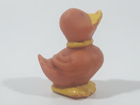 Brown and Yellow Duck Bird 2 1/4" Tall Rubber Toy Figure