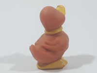 Brown and Yellow Duck Bird 2 1/4" Tall Rubber Toy Figure