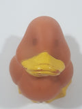 Brown and Yellow Duck Bird 2 1/4" Tall Rubber Toy Figure