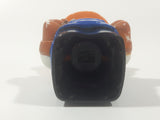 Mega Bloks My First Builders Construction Worker in Orange Hard Hat Wearing Black and Blue 3" Tall Plastic Toy Figure