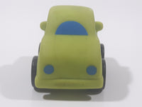 Toddler Car with Eyes Green with White Stripes Rubber Toy Car Vehicle