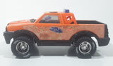 2002 FunRise Tonka Hasbro Truck Orange Pressed Steel and Plastic Die Cast Toy Car Vehicle with Opening Tail Gate