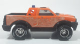 2002 FunRise Tonka Hasbro Truck Orange Pressed Steel and Plastic Die Cast Toy Car Vehicle with Opening Tail Gate