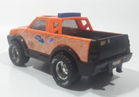 2002 FunRise Tonka Hasbro Truck Orange Pressed Steel and Plastic Die Cast Toy Car Vehicle with Opening Tail Gate