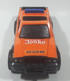 2002 FunRise Tonka Hasbro Truck Orange Pressed Steel and Plastic Die Cast Toy Car Vehicle with Opening Tail Gate