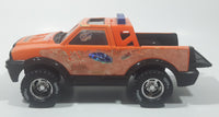 2002 FunRise Tonka Hasbro Truck Orange Pressed Steel and Plastic Die Cast Toy Car Vehicle with Opening Tail Gate