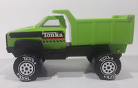 Tonka Dump Truck Bright Green Pressed Steel and Plastic Die Cast Toy Car Vehicle 3721 Made in Macau