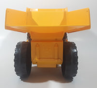 1990s Toy State CAT Caterpillar Dump Truck 12" Long Yellow Lights and Sound Plastic Toy Car Vehicle
