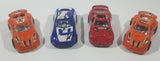 Polyfect High Speed Hot 1 Racer Racing Cars Blue, Red, Orange Plastic Toy Car Vehicle Set of 4