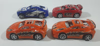 Polyfect High Speed Hot 1 Racer Racing Cars Blue, Red, Orange Plastic Toy Car Vehicle Set of 4