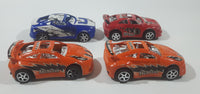 Polyfect High Speed Hot 1 Racer Racing Cars Blue, Red, Orange Plastic Toy Car Vehicle Set of 4