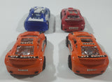 Polyfect High Speed Hot 1 Racer Racing Cars Blue, Red, Orange Plastic Toy Car Vehicle Set of 4