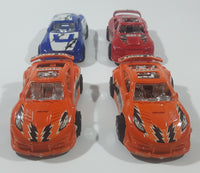 Polyfect High Speed Hot 1 Racer Racing Cars Blue, Red, Orange Plastic Toy Car Vehicle Set of 4