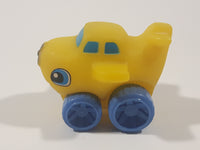 Toddler Airplane with Blue Eyes Yellow Rubber Toy Plane Vehicle