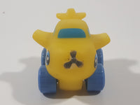 Toddler Airplane with Blue Eyes Yellow Rubber Toy Plane Vehicle