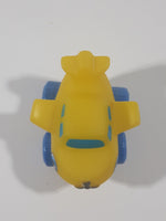 Toddler Airplane with Blue Eyes Yellow Rubber Toy Plane Vehicle