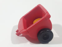 2001 Mattel Fisher Price Little People Hay Bale Shredder Trailer Tractor Implement Red Plastic 3 1/8" Long Toy Vehicle