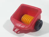 2001 Mattel Fisher Price Little People Hay Bale Shredder Trailer Tractor Implement Red Plastic 3 1/8" Long Toy Vehicle