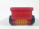 2001 Mattel Fisher Price Little People Hay Bale Shredder Trailer Tractor Implement Red Plastic 3 1/8" Long Toy Vehicle