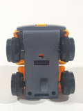 Crane Picker Truck Yellow Green Red with Blue Driver Push and Go 3 1/4" Long Plastic Toy Car Vehicle