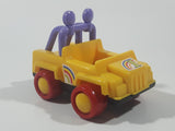 No. 1200 Jeep Style #1 Rainbow Yellow and Purple with Red Wheels 4 1/2" Long Plastic Toy Car Vehicle