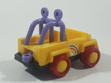 No. 1200 Jeep Style #1 Rainbow Yellow and Purple with Red Wheels 4 1/2" Long Plastic Toy Car Vehicle