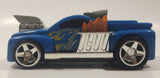 2002 Mattel Hot Wheels Dragster Truck Blue 5 1/2" Long Plastic Die Cast Toy Car Vehicle Lights and Sound Moving Car and Moving Flames