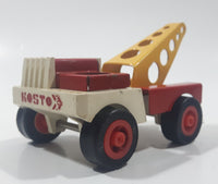 Vintage 1970s Kosto Tow Truck 3 1/2" Long Plastic and Pressed Steel Die Cast Toy Car Vehicle Made in Mauritius