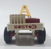 Vintage 1970s Kosto Tow Truck 3 1/2" Long Plastic and Pressed Steel Die Cast Toy Car Vehicle Made in Mauritius