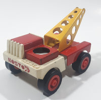 Vintage 1970s Kosto Tow Truck 3 1/2" Long Plastic and Pressed Steel Die Cast Toy Car Vehicle Made in Mauritius