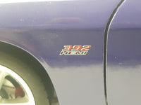 2014 Welly No. 24049 Dodge Challenger SRT White Purple with Silver Stripes 7 1/2" Long Die Cast Toy Car Vehicle with Opening Doors and Hood