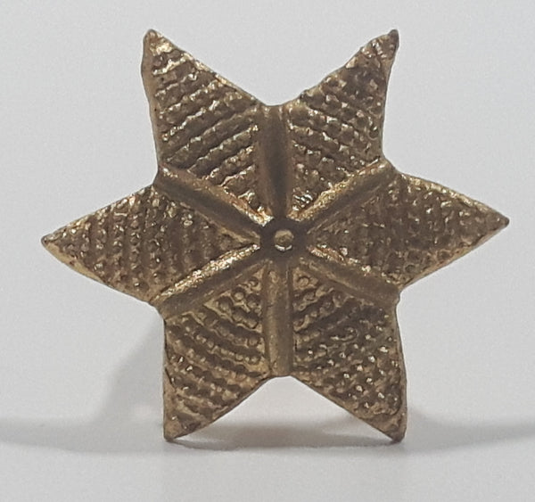 Gold Tone Star Shaped Metal Military Regiment Unit Hat Cap Shoulder Patch Badge Insignia