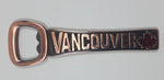 Vancouver Red Enamel Maple Leaf 4 3/8" Copper Tone Metal Bottle Opener