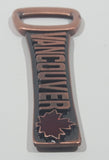 Vancouver Red Enamel Maple Leaf 4 3/8" Copper Tone Metal Bottle Opener