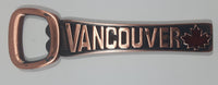 Vancouver Red Enamel Maple Leaf 4 3/8" Copper Tone Metal Bottle Opener