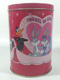 1990 Brach's Warner Bros. Looney Tunes Bugs Bunny & Friends Bunny Be My Valentine Tunnel Of Love Pink 6 1/4" Tall Tin Metal Can