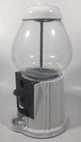 Vintage Continental Gumball Machine Candy Dispenser 11" Tall Metal Coin Bank with Glass Globe Rare White Version
