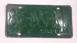 Vintage 1968 Alberta Restricted X White Letters Green Vehicle License Plate Tag 1X 24 38