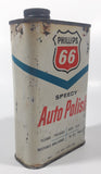 Vintage Phillips 66 Speedy Auto Polish White 6 1/4" Tall Metal Can