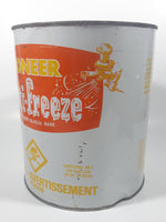 Rare Vintage Pioneer Grain Company Anti-Freeze Ethylene Glycol Base 1 Gal 4.55L 8 1/8" Tall Metal Coolant Can Regina Winnipeg Calgary