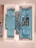 Vintage Telemania '57 Chevy Bel Air Car Shaped Blue Telephone Headlights Light Up and It Honk New in Box