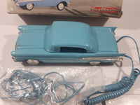 Vintage Telemania '57 Chevy Bel Air Car Shaped Blue Telephone Headlights Light Up and It Honk New in Box