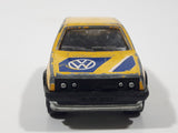 Vintage Majorette No. 235 VW Golf GTI Yellow 1/56 Scale Die Cast Toy Car Vehicle with Opening Rear Hatch