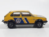 Vintage Majorette No. 235 VW Golf GTI Yellow 1/56 Scale Die Cast Toy Car Vehicle with Opening Rear Hatch