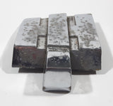 Vintage International Harvester 4" x 3 1/4" Chrome Metal Tractor Emblem Badge 184121 R1