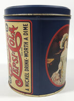 1988 Pepsico Drink Pepsi Cola A Nickel Drink Worth A Dime 3 1/2" Tall Tin Metal Canister