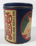 1988 Pepsico Drink Pepsi Cola A Nickel Drink Worth A Dime 3 1/2" Tall Tin Metal Canister