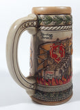 Vintage The Stroh Brewery Co. Ceramarte Brazil Heritage Series VI Stroh's Fire Brewed Beer 7 1/2" Tall Embossed Ceramic Beer Stein